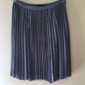 Banana Repbluic Gray-Blue At-knee Length Skirt